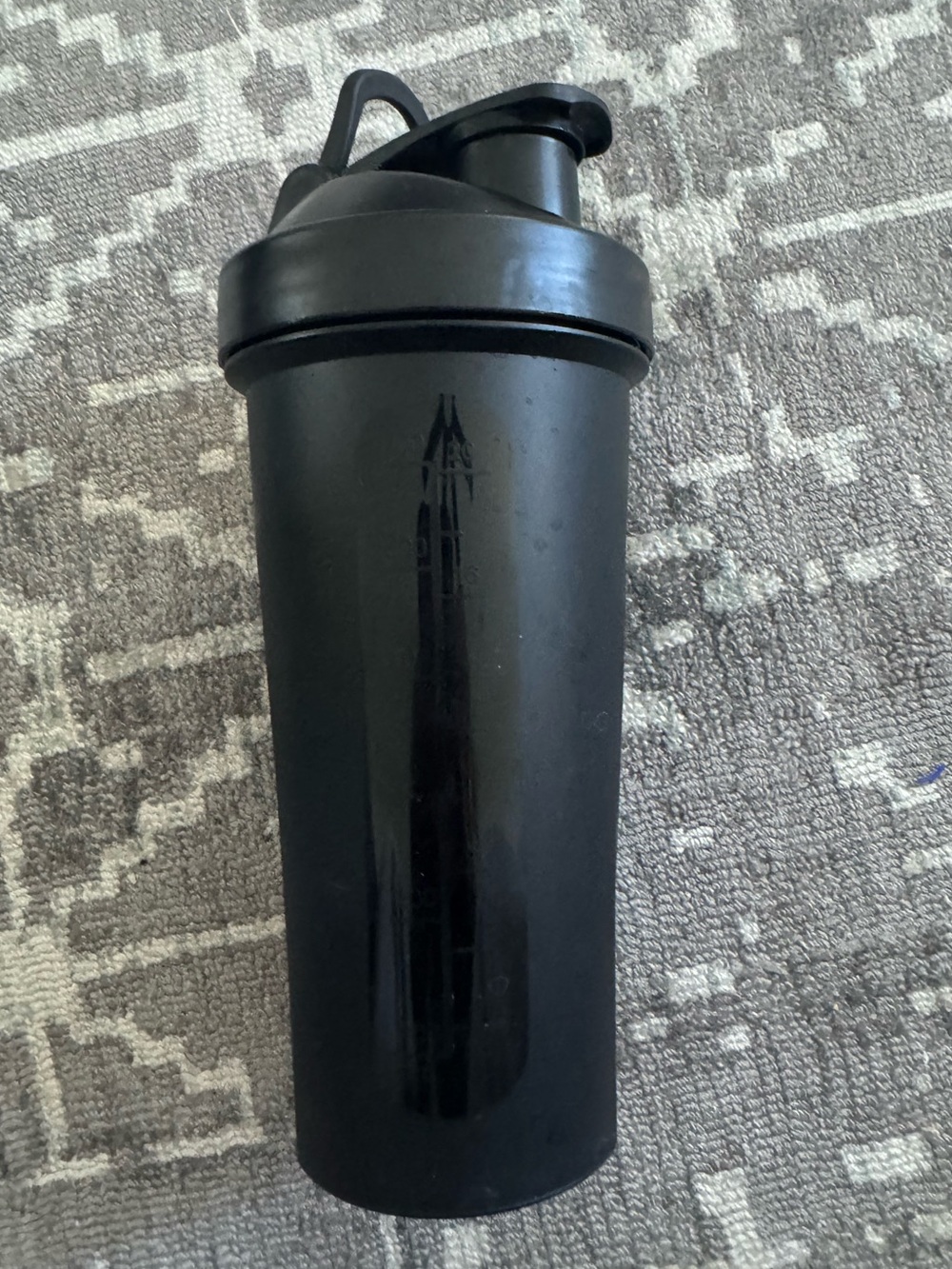 Ryderwear Black Matte Blender Water Bottle with Volume Markings
